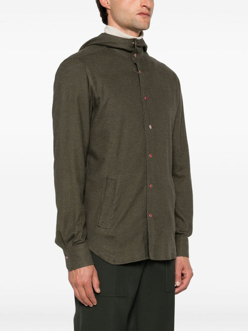 houndstooth-pattern hoodie